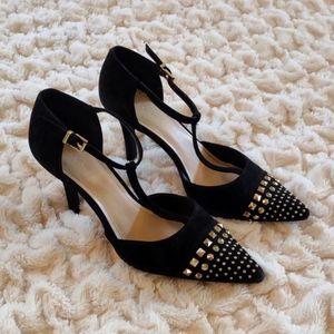 BCBGeneration Black Suede Heels